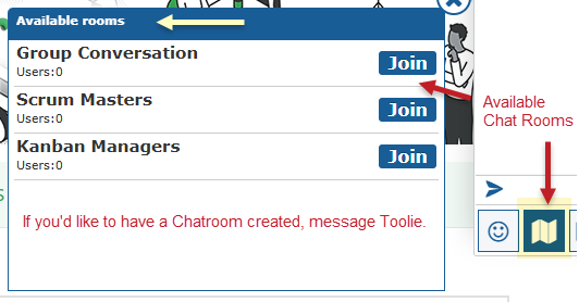 available chat rooms